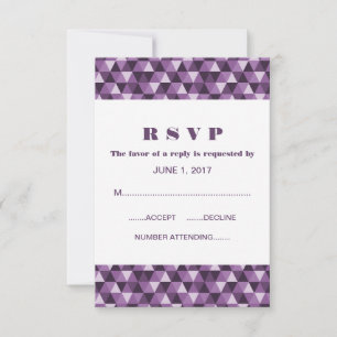Purple Geometric Triangles Response Card