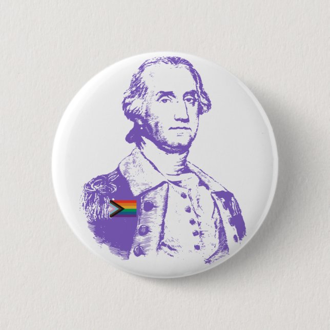 Purple George 6 Cm Round Badge (Front)