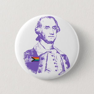 Purple George 6 Cm Round Badge