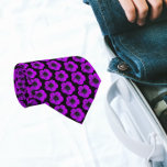 Purple Geranium Floral Pattern on Black Tie<br><div class="desc">Dress in style with this stylish tie that features the photo image of a purple Cranesbill Geranium flower on a black background and printed in a repeating pattern.</div>