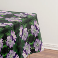 Purple Geranium Flower Pair Abstract