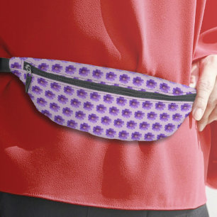 Purple Geranium Flower Seamless on Fanny Pack