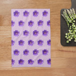 Purple Geranium Flower Seamless Pattern on Tea Towel<br><div class="desc">Seamless pattern of purple Geranium flower printed on kitchen towel. Floral design kitchen towel for lovers of flowers or nature.</div>