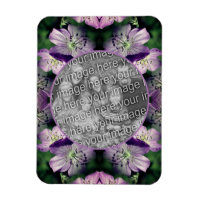 Purple Geranium Flowers Frame Add Your Photo