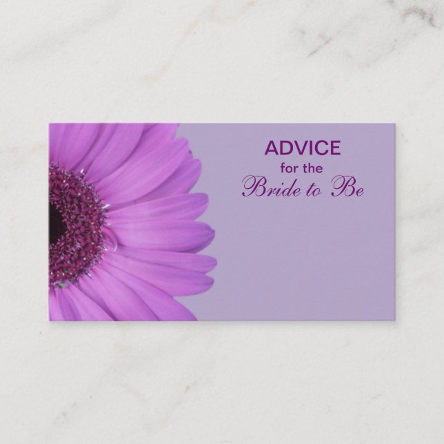 Purple Gerber Daisy Advice for the Bride (Front)