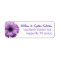 Purple Gerbera Daisy Custom Address Labels