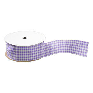 Purple Gingham Grosgrain Ribbon