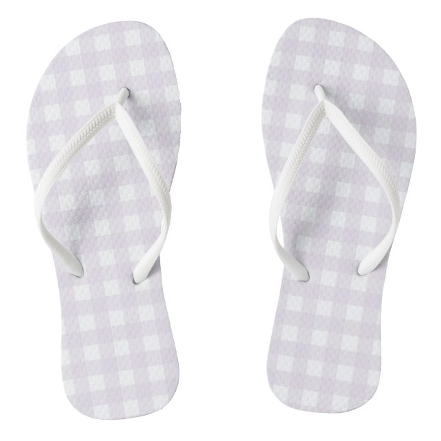 Purple Gingham Jandals (Footbed)