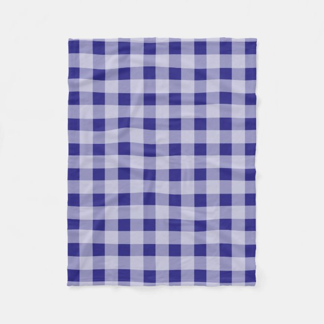 Purple gingham pattern fleece picnic blankets (Front)