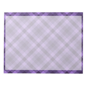 Purple gingham pattern notepad