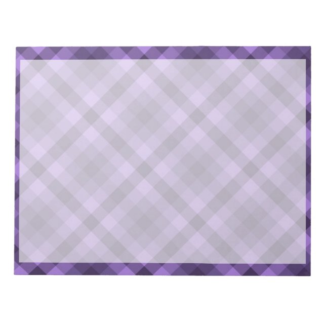 Purple gingham pattern notepad (Front)