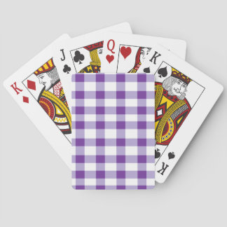 Purple Gingham Playing Cards