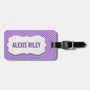 purple gingham with beveled tag