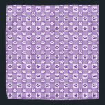 Purple Gingham with Paw Prints Bandana<br><div class="desc">Pamper your pet with this timeless purple gingham with paws patterned bandanna!</div>