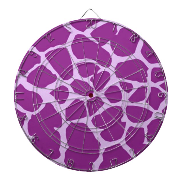 Purple Giraffe Art Dartboard (Front)