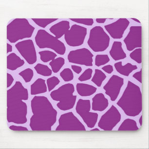 Purple Giraffe Art Mouse Pad