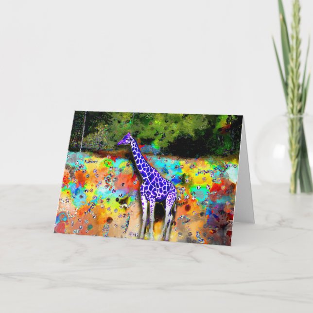 Purple Giraffe Card (Front)