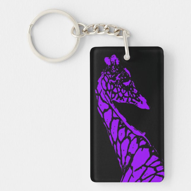 Purple Giraffe Key Ring (Front)