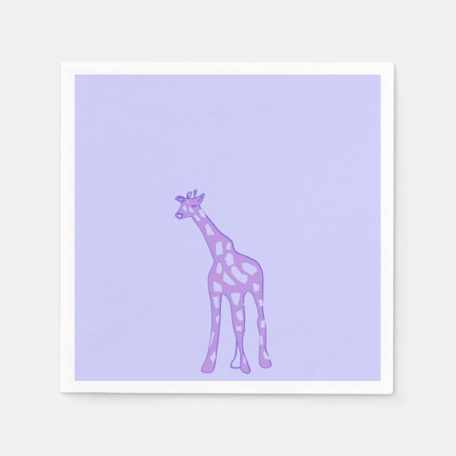 purple giraffe  napkin (Front)