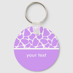 Purple Giraffe Print Customisable Key chain