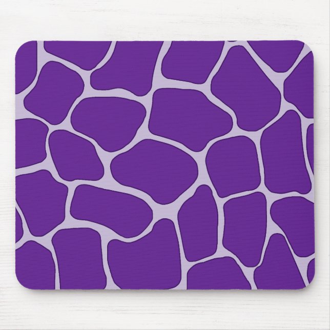 Purple Giraffe Print Mousepad (Front)