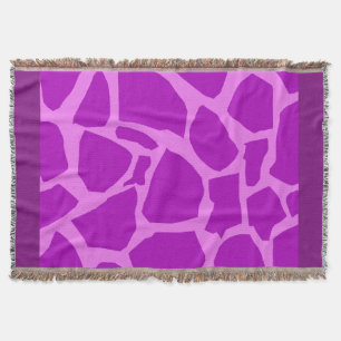 Purple Giraffe Texture Throw Blanket