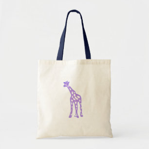 PURPLE GIRAFFE TOTE BAG
