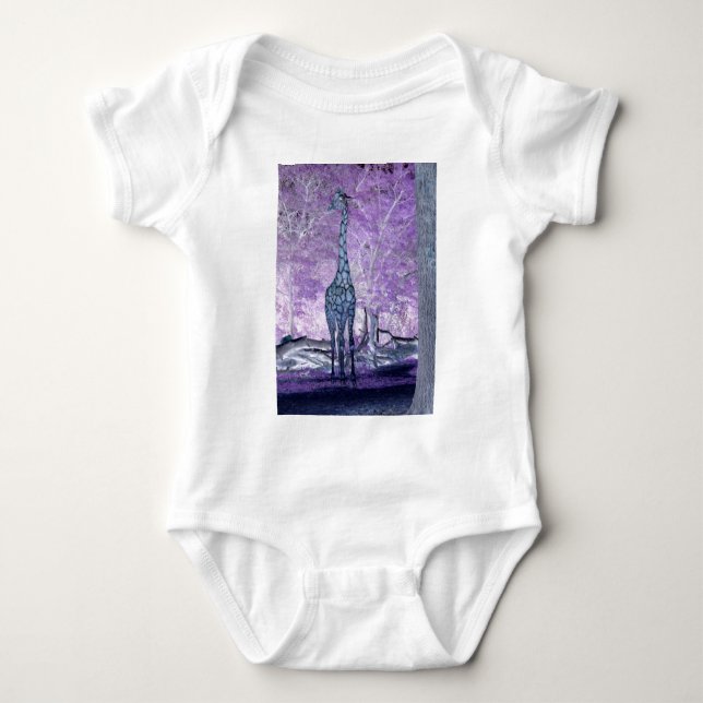 Purple Giraffes Baby Bodysuit (Front)