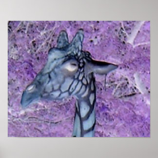 Purple Giraffes Poster