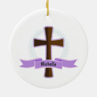 Purple Girl First Holy Communion Photo