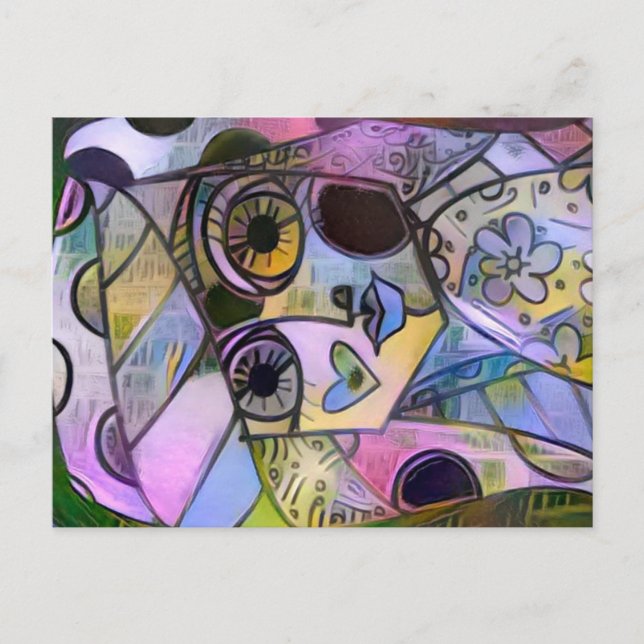 Purple girl postcard 2 (Front)