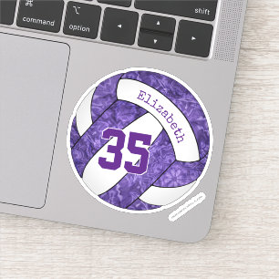 purple girls' volleyball player name jersey number