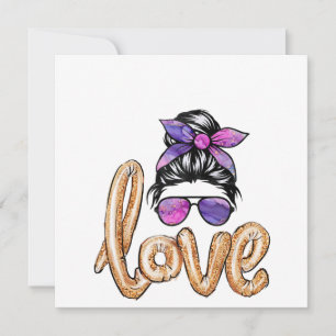 Purple Girly Girl Sunglasses Valentine's Day Love  Card