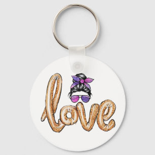 Purple Girly Girl Sunglasses Valentine's Day Love Key Ring