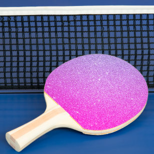 Purple Girly Glitter and Sparkle Ping Pong Paddle