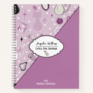 Purple Girly Mid-Century Salon Notebook