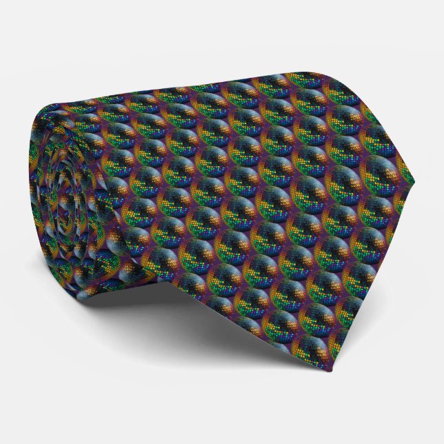 Purple Glam - Disco Ball Tie (Rolled)
