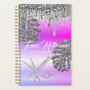 Purple Glam Glitter Hair Salon Planner