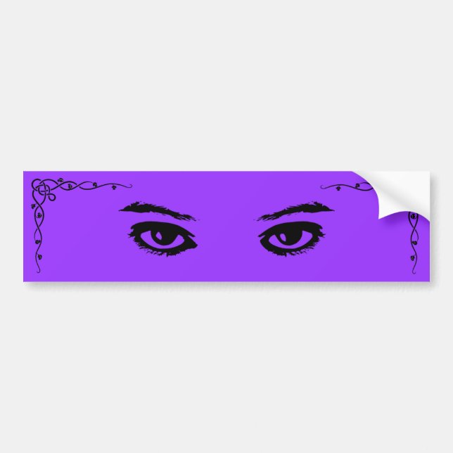 Purple Glances Bumper Sticker (Front)