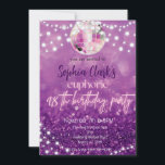 Purple Glitter 18th Birthday Euphoria Invitation<br><div class="desc">This trendy eighteen's birthday party invitation will set the tone for the perfect euphoric party!</div>
