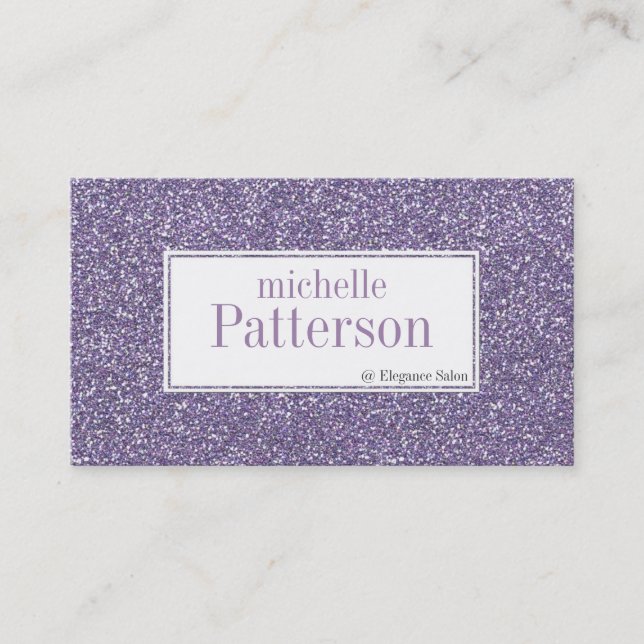 Purple Glitter Appointment Business Cards (Front)