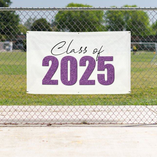 Purple Glitter Class of 2025 Banner (Insitu)