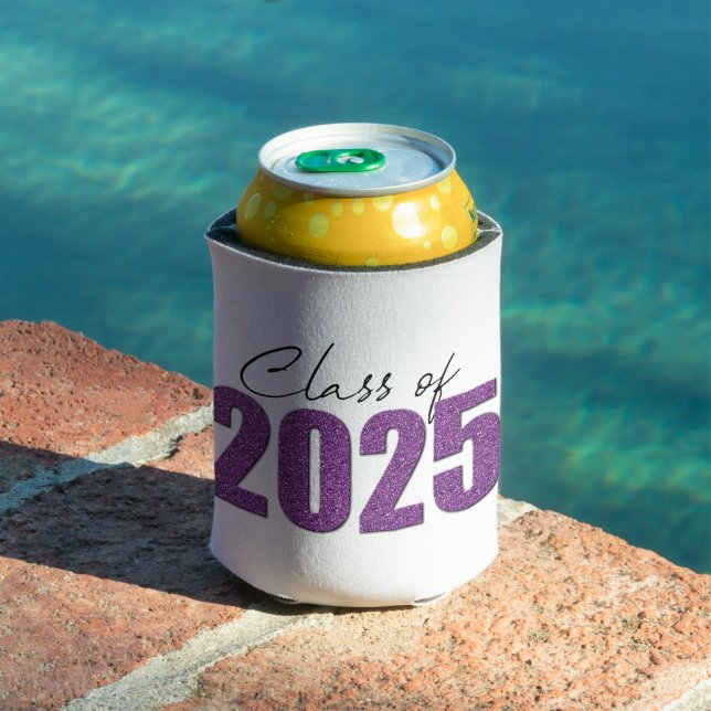 Purple Glitter Class of 2025 Can Cooler (In Situ Pool)