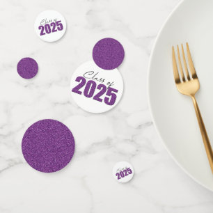 Purple Glitter Class of 2025 Confetti