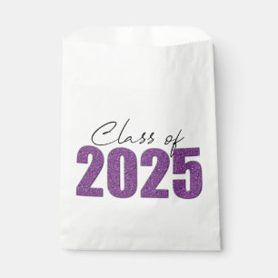 Purple Glitter Class of 2025 Favour Bags