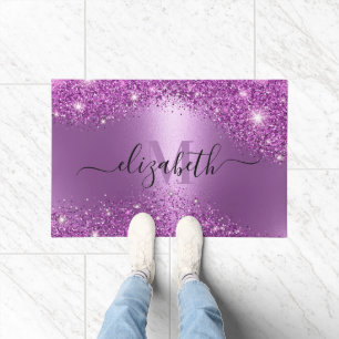 Purple Glitter Doormat