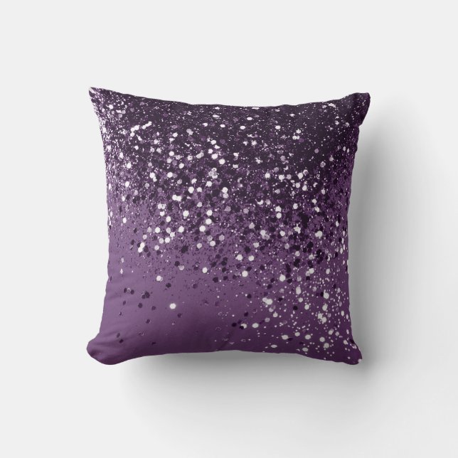 PURPLE Glitter Dream #1 #shiny Cushion (Front)