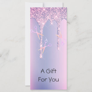 Purple glitter drips holographic scissors hair