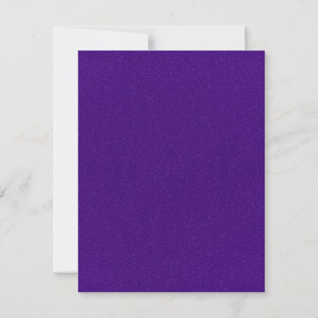 Purple Glitter Flat Thank You Card – Customisable (Front)