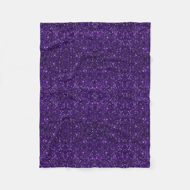 Purple Glitter Fleece  Blanket (Front)